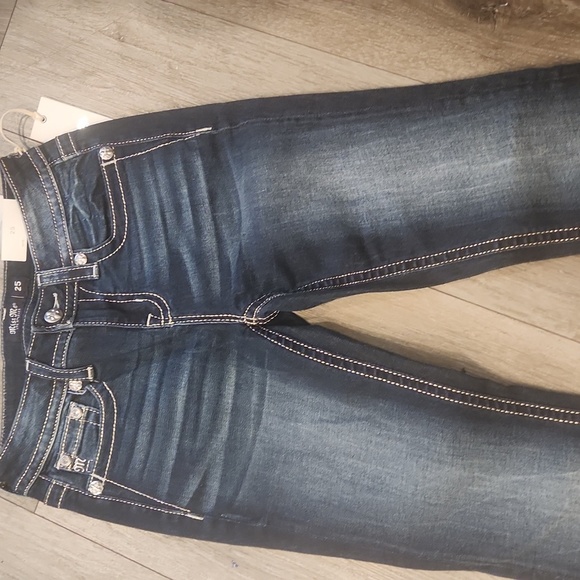 Miss Me Dark Blue Flare Jeans - Picture 2 of 10